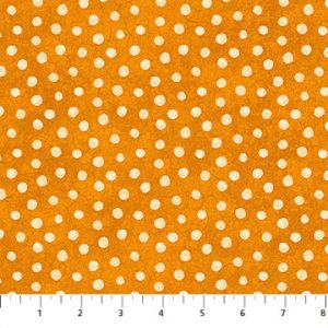 Northcott Black Cat Capers Cream Spot on Orange 24125-55