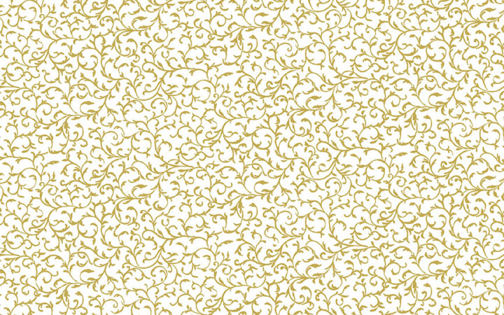 Makower Christmas Classics Gold Metallic Scroll
