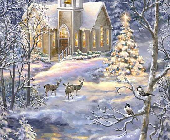 Timeless Treasures Winter Blessing Quilt Panel