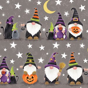 Shannon Fabrics Digital Cuddle Halloween Gnomes