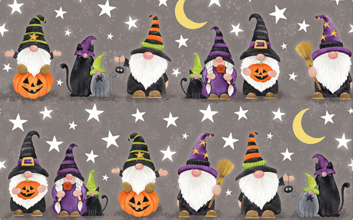 Shannon Fabrics Haunted Gnomes Digital Cuddle