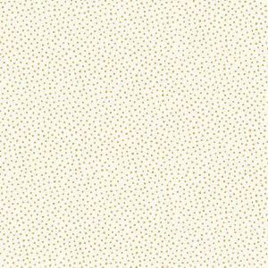 Makower Fabrics Gold Metallic Snowballs on Cream 1932/Q02