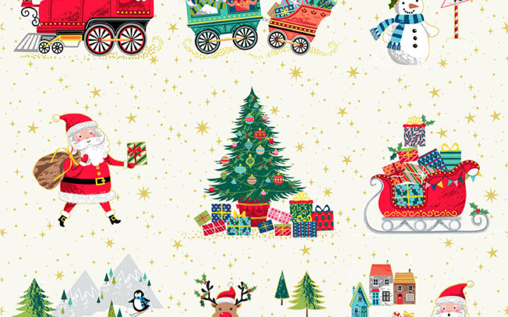 Makower Santa Express Christmas Scenic