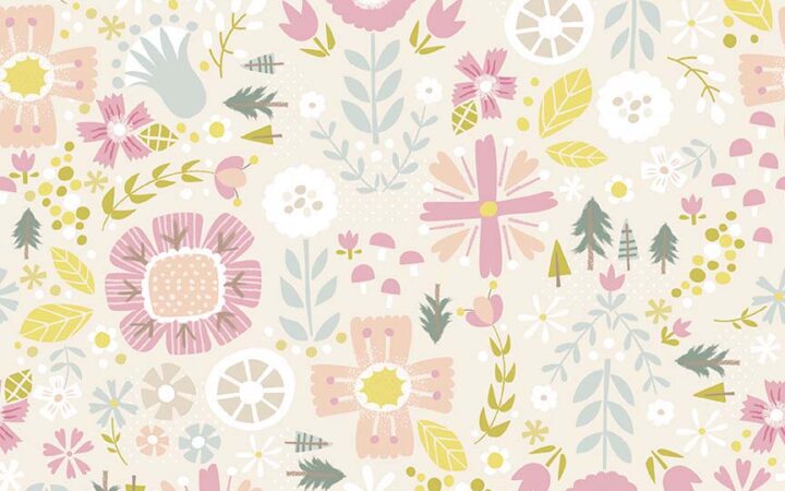 Riley Blake Goldilocks Cream Floral