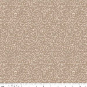 Riley Blake Fabrics Goldilocks Bear Heads on Brown 5713