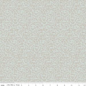 Riley Blake Fabrics Goldilocks Bear Heads on Teal 5713