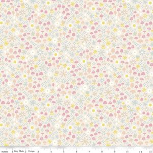Riley Blake Fabrics Toadstools & Flowers on Cream 5714