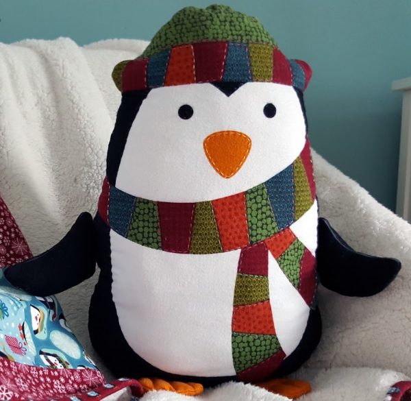 Benartex Jolly Penguin Cushion