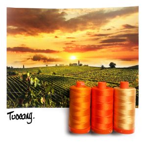 Aurifil Threads Colour Builder Tuscany Orange