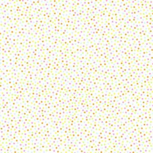 Benartex Hippity Hoppity Fabric Multi Spot White