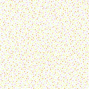 Benartex Hippity Hoppity Fabric Multi Spot White