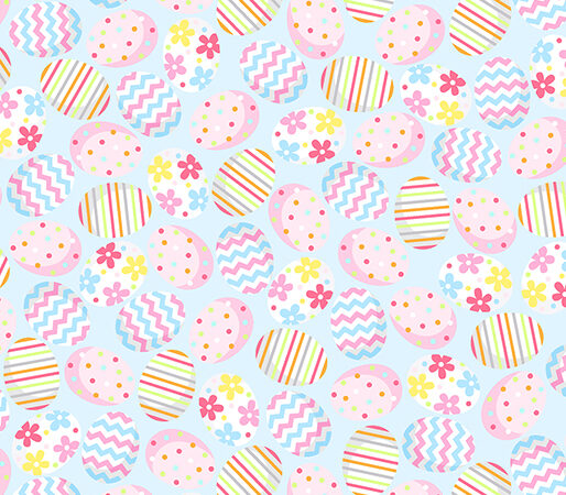 Benartex Hippity Hoppity Eggs Blue