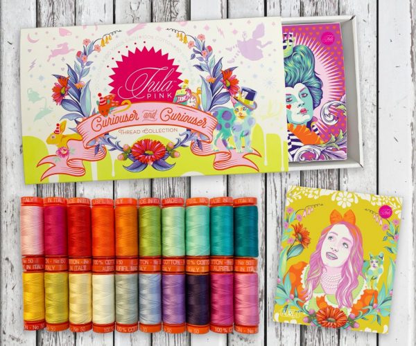 Aurifil Tula Pink Curiouser & Curiouser Thread Collection Box & Spools