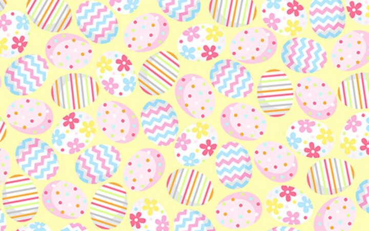 Benartex Hippity Hoppity Eggs Yellow