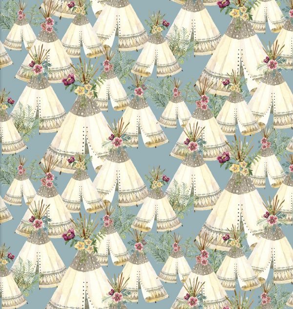 3 Wishes Fabric Forest Friends Pink Tents