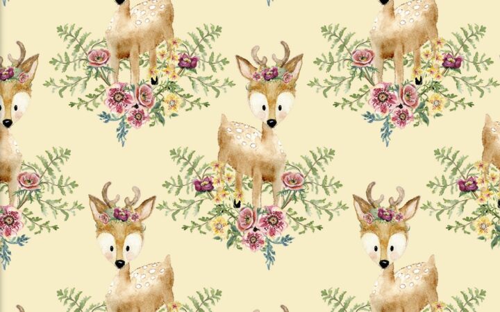 3 Wishes Forest Friends Pink Deer