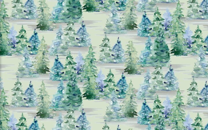 3 Wishes Forest Friends Blue Trees