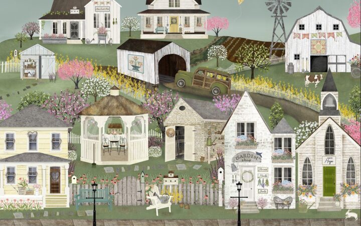 3 Wishes Touch of Spring Town Panel