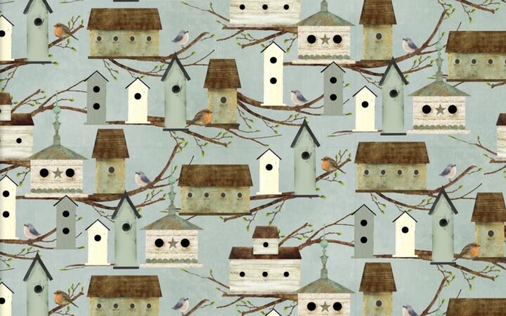 3 Wishes Touch of Spring Bird Houses