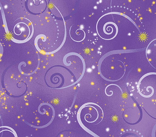 Benartex Dragonfly Dance Swirling Sky Medium Purple