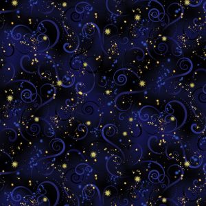Benartex Fabrics Dragonfly Dance Swirling Sky Midnight