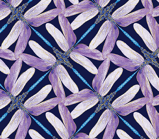 Benartex Dragonfly Dance Geo Pinwheel
