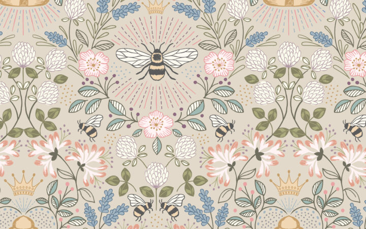 Lewis & Irene Queen Bee Hive on Dark Cream