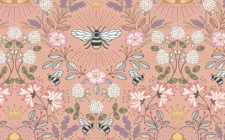 Lewis & Irene Queen Bee Hive on Peach