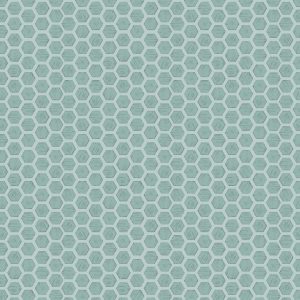 Lewis & Irene Fabrics Queen Bee Duck Egg Honeycomb A501.1