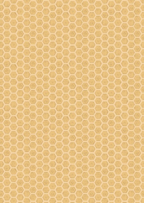 Lewis & Irene Fabrics Queen Bee Honey Honeycomb A501.2