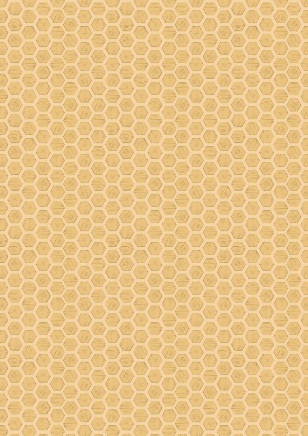 Lewis & Irene Fabrics Queen Bee Honey Honeycomb A501.2