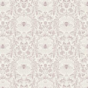 Lewis & Irene Fabrics Queen Bee on Cream A502.1