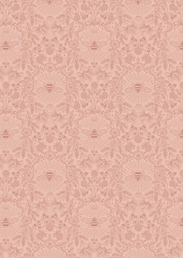 Lewis & Irene Fabrics Queen Bee Peach A502.2