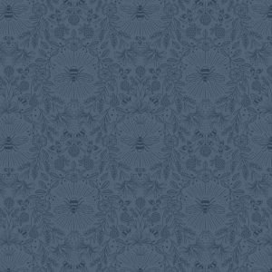 Lewis & Irene Fabrics Queen Bee Dark Blue A502.3