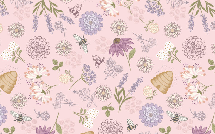 Lewis & Irene Queen Bee Pink Floral