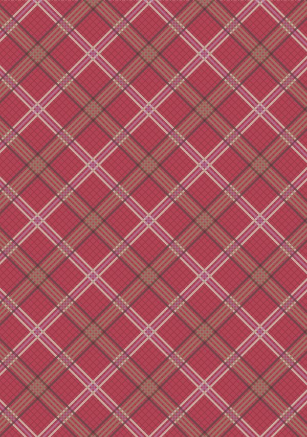 Lewis & Irene Fabrics Loch Lewis Soft & Red Brown Check