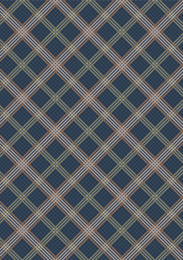 Lewis & Irene Fabrics Loch Lewis Rich Blue Check