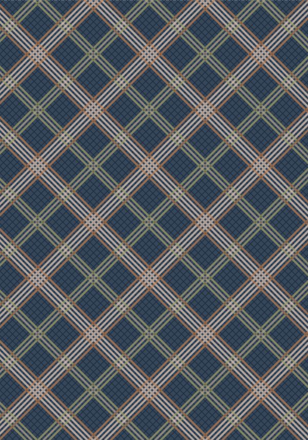 Lewis & Irene Fabrics Loch Lewis Rich Blue Check