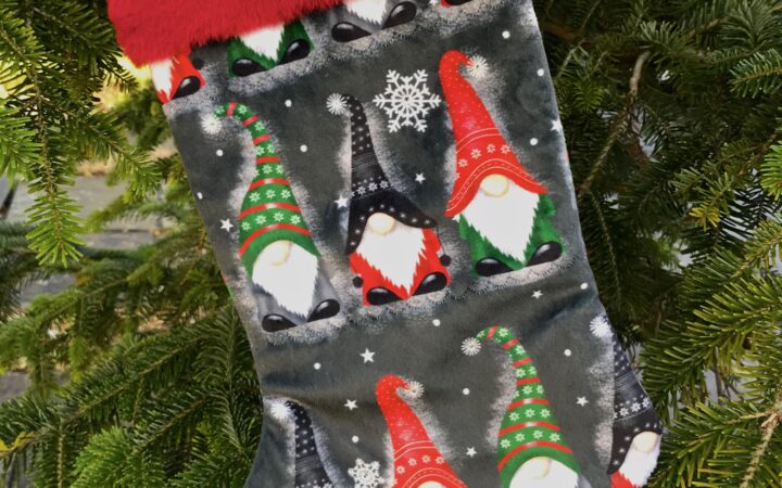 Gnomes Christmas Stocking Kit Red Top