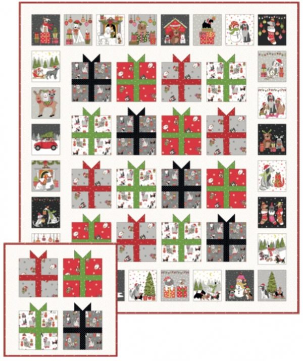 Makower Fabrics Yappy Christmas Free Quillow Pattern