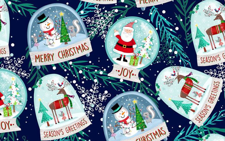 Shannon Fabrics Snowglobes Digital Cuddle