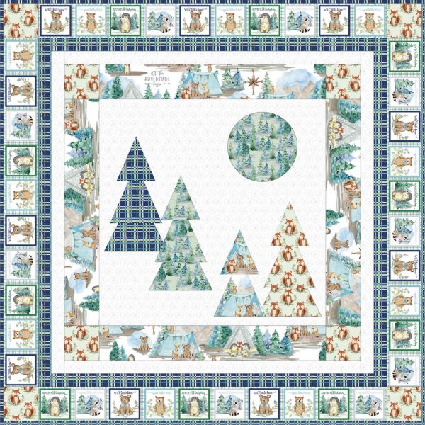 3 Wishes Fabrics Forest Friends Blue Free Quilt Pattern