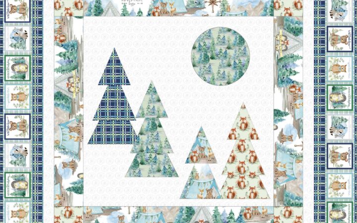 3 Wishes Forest Friends Blue Free Quilt Pattern