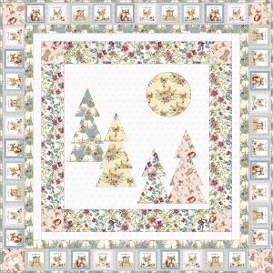 3 Wishes Fabrics Forest Friends Pink Free Quilt Pattern