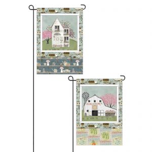 3 Wishes Touch of Spring Garden Flags Pattern