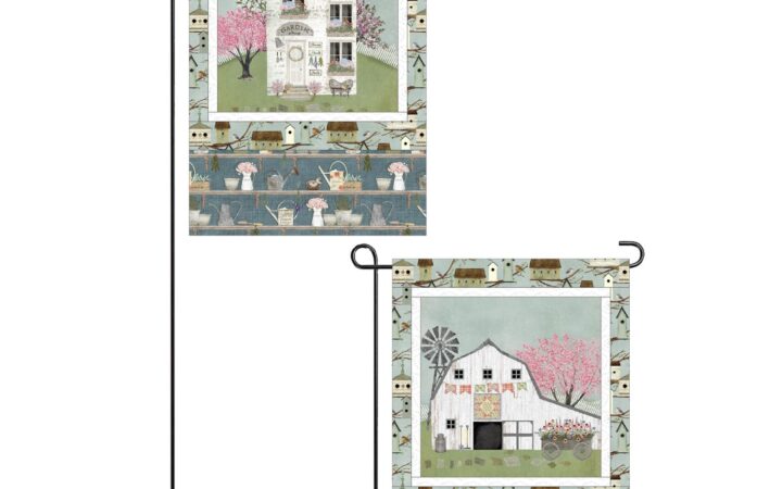 3 Wishes Touch of Spring Free Garden Flags Pattern