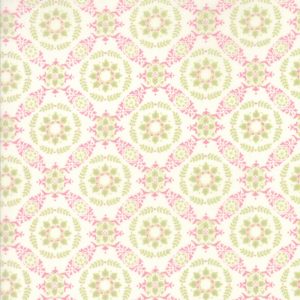 Moda Fabrics Fleurs Peony Circle Lattice