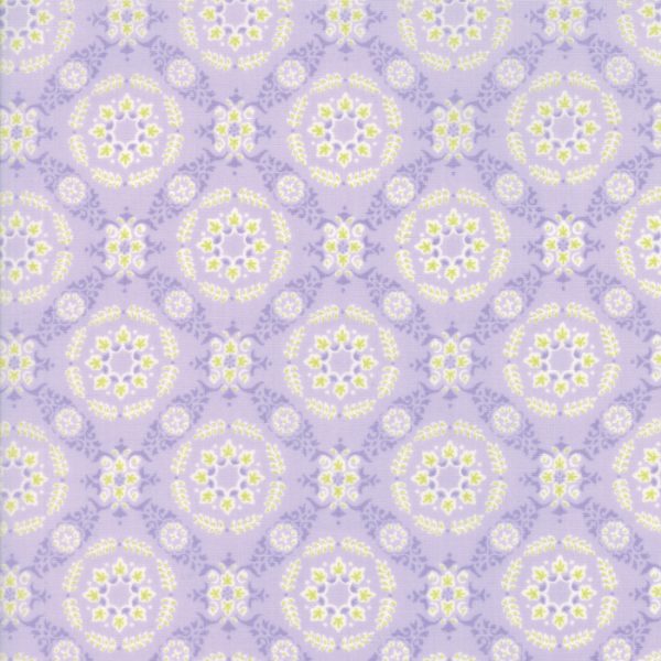 Moda Fabrics Fleurs by Brenda Riddle Lilac Lattice Design