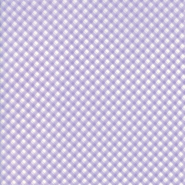 Moda Fabrics Fleurs by Brenda Riddle Wisteria Lilac Gingham