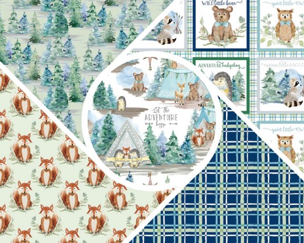 Forest Friends Blue Fat Quarter Bundle